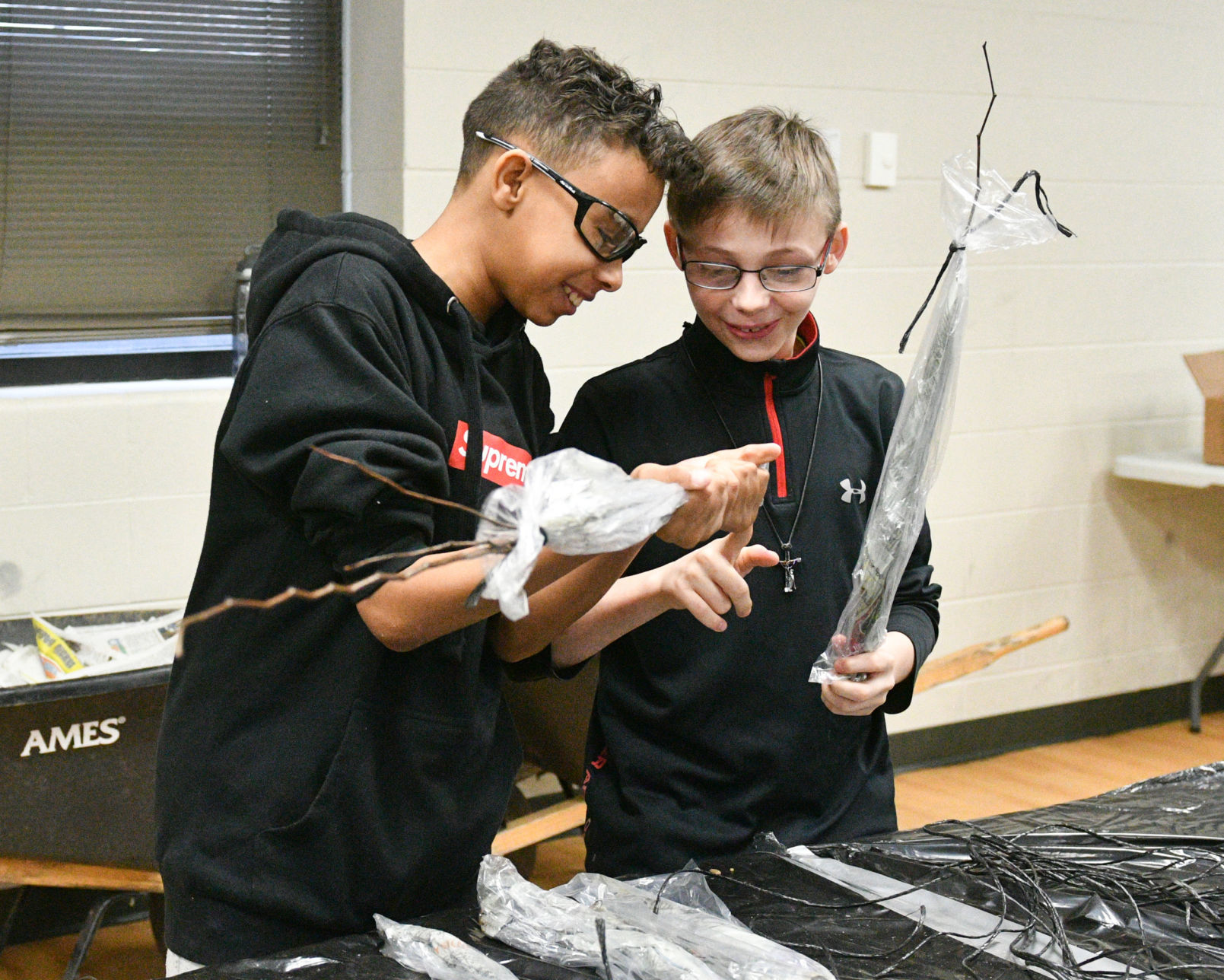 Students wrap trees, give back to the community